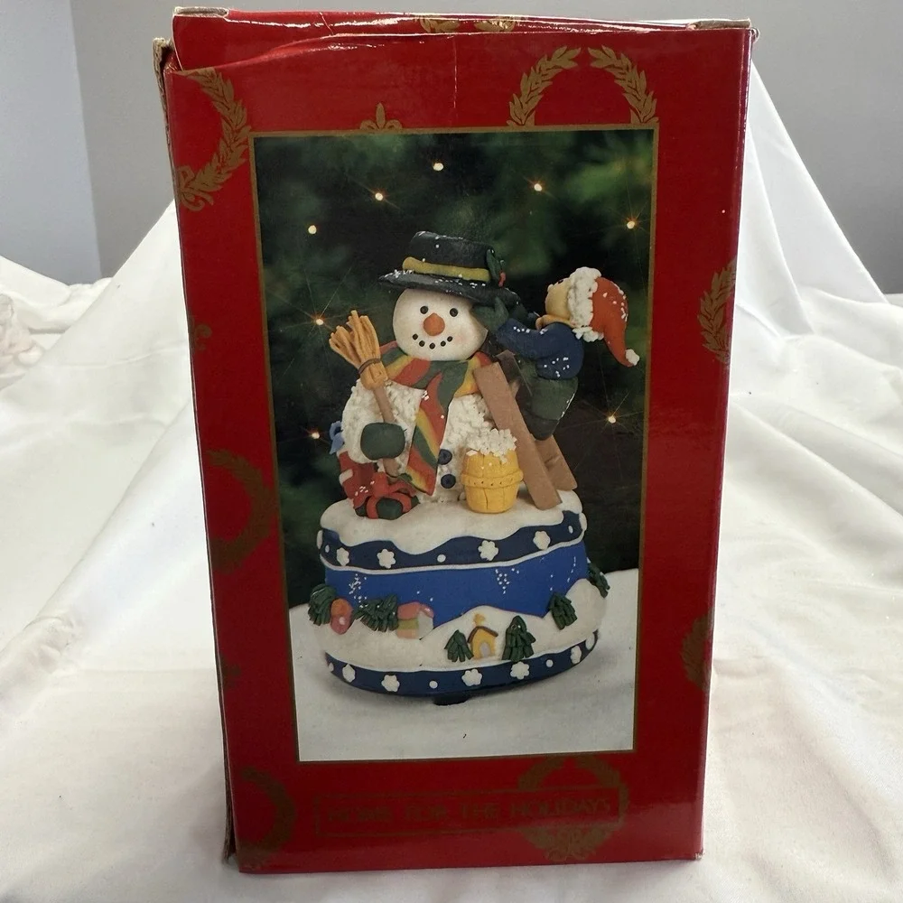 Frosty The Snowman Music Box‎ By Home For The Holidays Wind Up Works Vintage